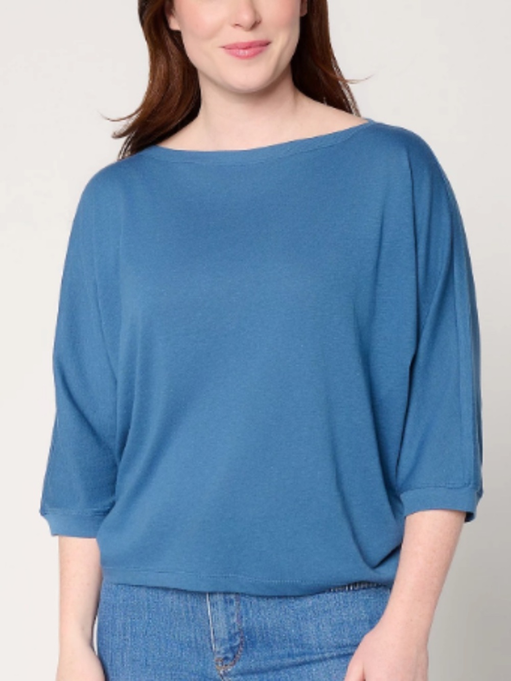 Barefoot Dreams Malibu Collection Slub Jersey Dolman Tee, Sz 2X a72049